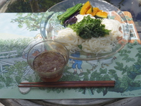 野菜の揚げ浸しと素麺～真田丸