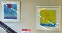 沖縄の空気感が漂う山田夕香さん絵画展。沖縄三越で明日まで!