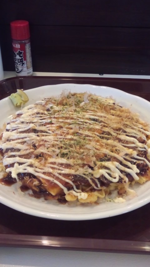 お好み焼きに満足!