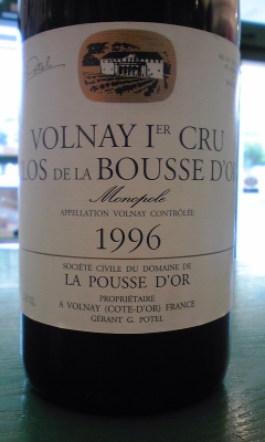 POUSSE DOR　　VOLNAY CLOS DE LA BOUSSE DOR　　1996