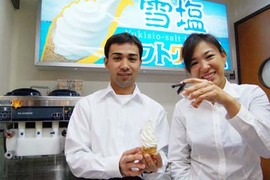 雪塩ソフト100円!