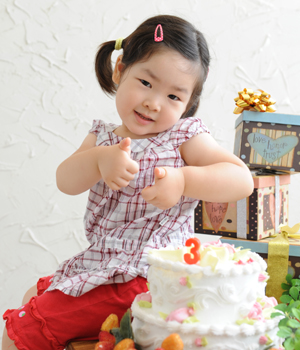3歳 happy birthday