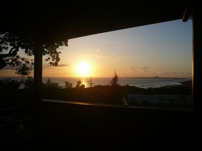 テラスの夕日