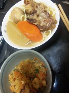 アレンジ晩御飯。
