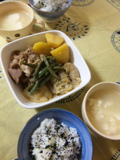 粟国村の野菜を使って〜晩御飯♪
