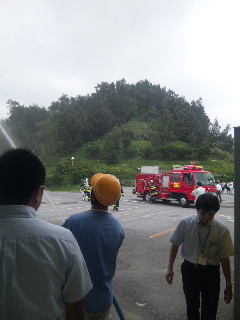 火災訓練に遭遇