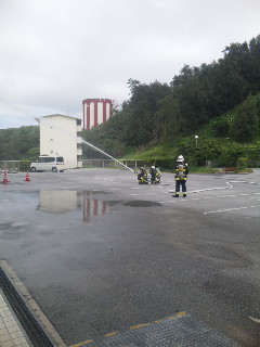 火災訓練に遭遇