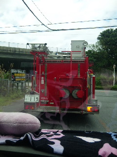 火災訓練に遭遇