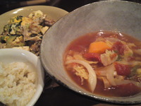 燃焼スープとゴーヤーチャンプルー 2012/05/09 23:16:29
