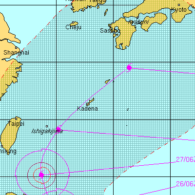 台風情報。