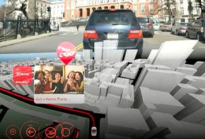 ダッシュボードに街が3D表示される未来の自動車