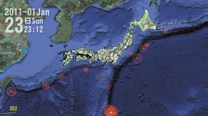 昨年、1年間で起きた地震の凄まじさを視覚化した動画