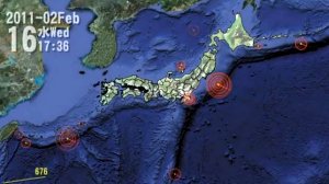 昨年、1年間で起きた地震の凄まじさを視覚化した動画