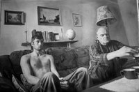 チョークと黒鉛だけで描かれた写真のようなリアルな絵画