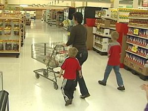 肥満の家族にスーパーで買い物レッスン-イギリス
