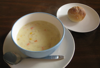 豆乳と野菜のクリームスープ