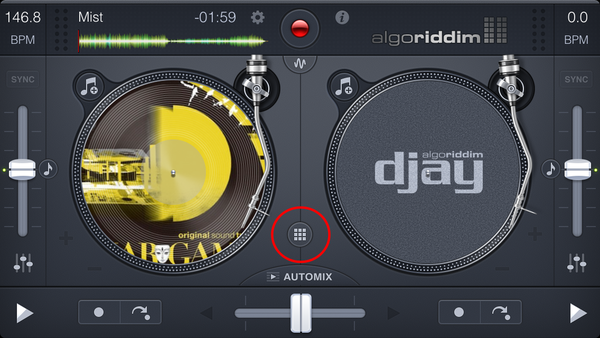 djay2のメイン画面