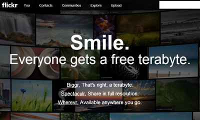 Flickrが無料容量が1Tバイト♪