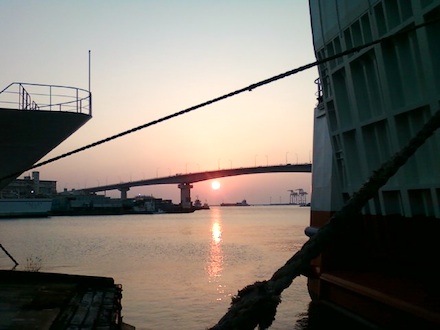 本日の夕陽