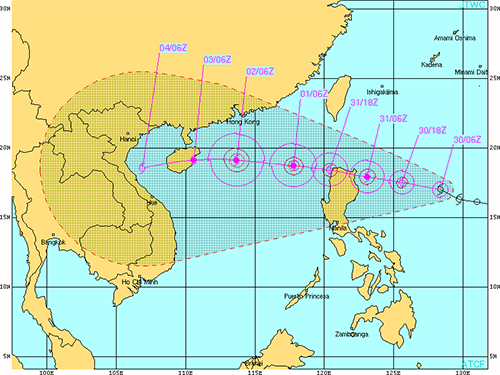 台風29号「クローサ」