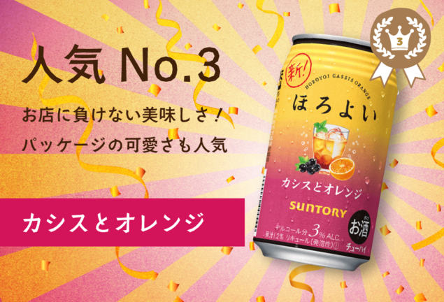 ほろよい総選挙第2位_カシスとオレンジ ほろよい総選挙第3位_カシスとオレンジ