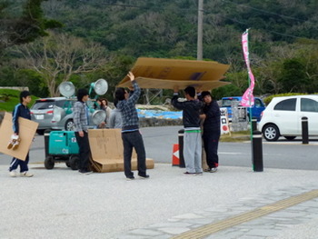 今帰仁城跡 さくら祭り ファイナル2日間漂着しました!