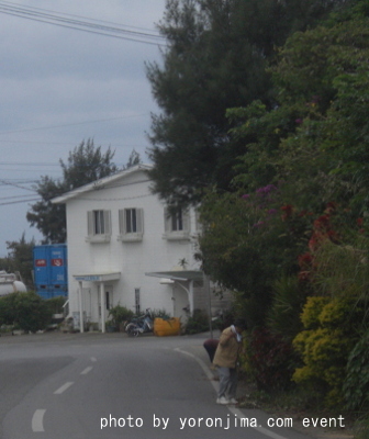 与論 町民一斉清掃 茶花