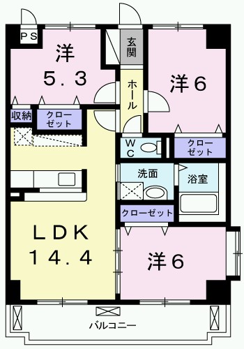 那覇市おもろまち３LDK_１１，１万の物件/新都心　おもろまち