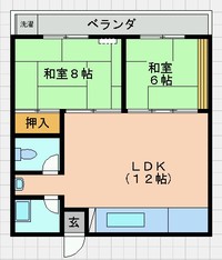 那覇市古波蔵２ＬＤＫ_５，５万の物件/沖縄賃貸不動産あいうえお