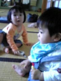 ヨガ教室　4人で遊びました。 2009/03/26 13:19:38
