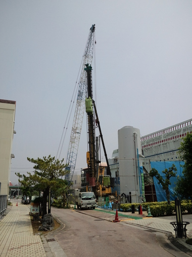 杭工事進行中