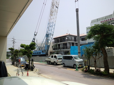 杭工事進行中
