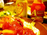 Aランチソースをタコライスに。