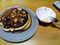 朝ごはん。ホットケーキ。 2009/11/06 21:38:56