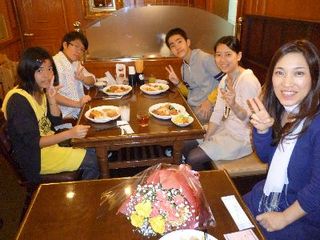 中学生とお祝いディナー