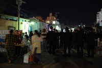 桜坂でオリオンビールちょうちん点灯式
