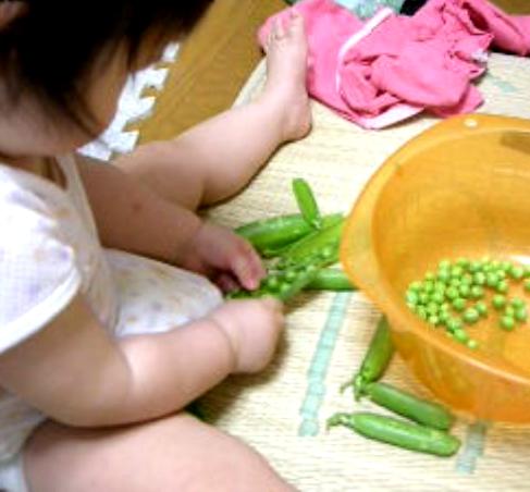 1歳児と豆むき