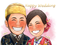新郎新婦へ♪沖縄伝統衣装・琉装