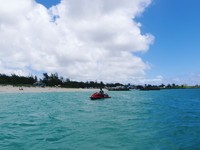 海で休憩