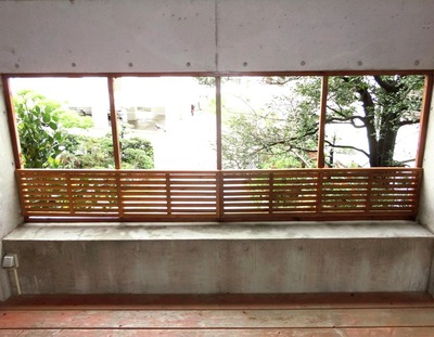 台風でこわれたラティスをルーバーに交換（腹ごなしのＤＩＹ）