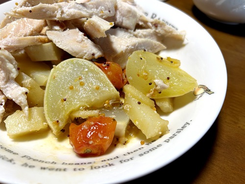 妻が作る朝ごはん（少し変わった野菜）