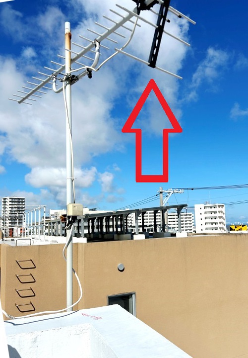 屋上アンテナの回転止め