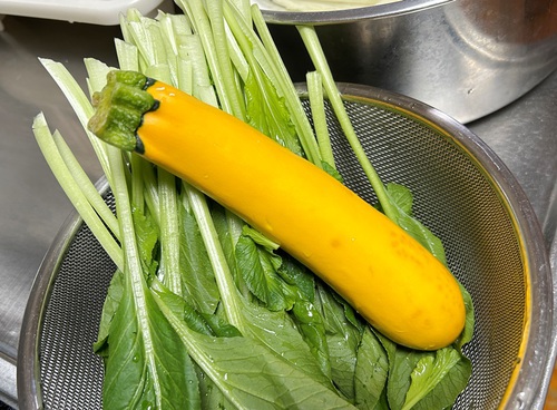 妻が作る朝ごはん（少し変わった野菜）