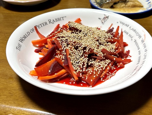 妻が作る朝ごはん（少し変わった野菜）