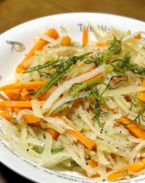 妻が作る朝ごはん（少し変わった野菜）