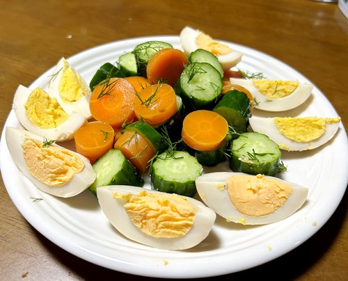 妻が作る朝ごはん（少し変わった野菜）