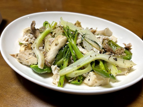 妻が作る朝ごはん（少し変わった野菜）
