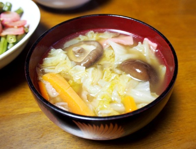 妻が作る朝ごはん（汁物・煮物など）