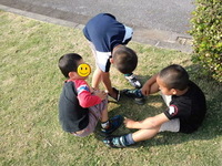 坊主頭が三人(~o~) 2012/03/30 16:33:46