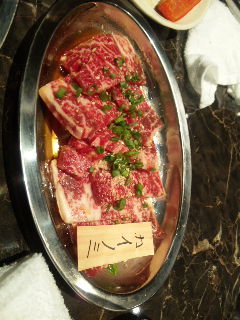 焼肉 マイナス１、８度のビール